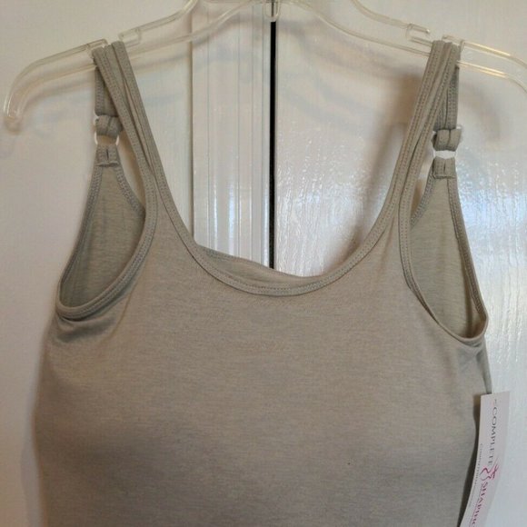 Mastectomy Camisole with Integrated Prosthetics, Large w D Cup, New, Oat, NWT - Picture 2 of 7